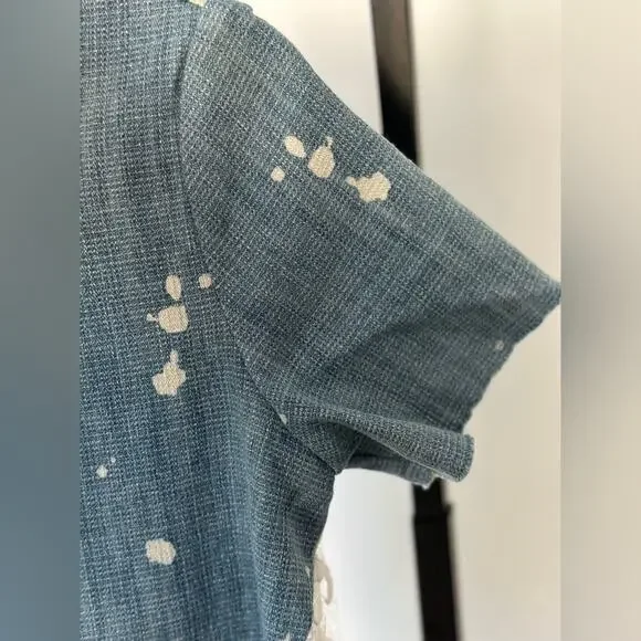 Sea top New York, embroidered short sleeve top size 0 - Picture 4 of 6